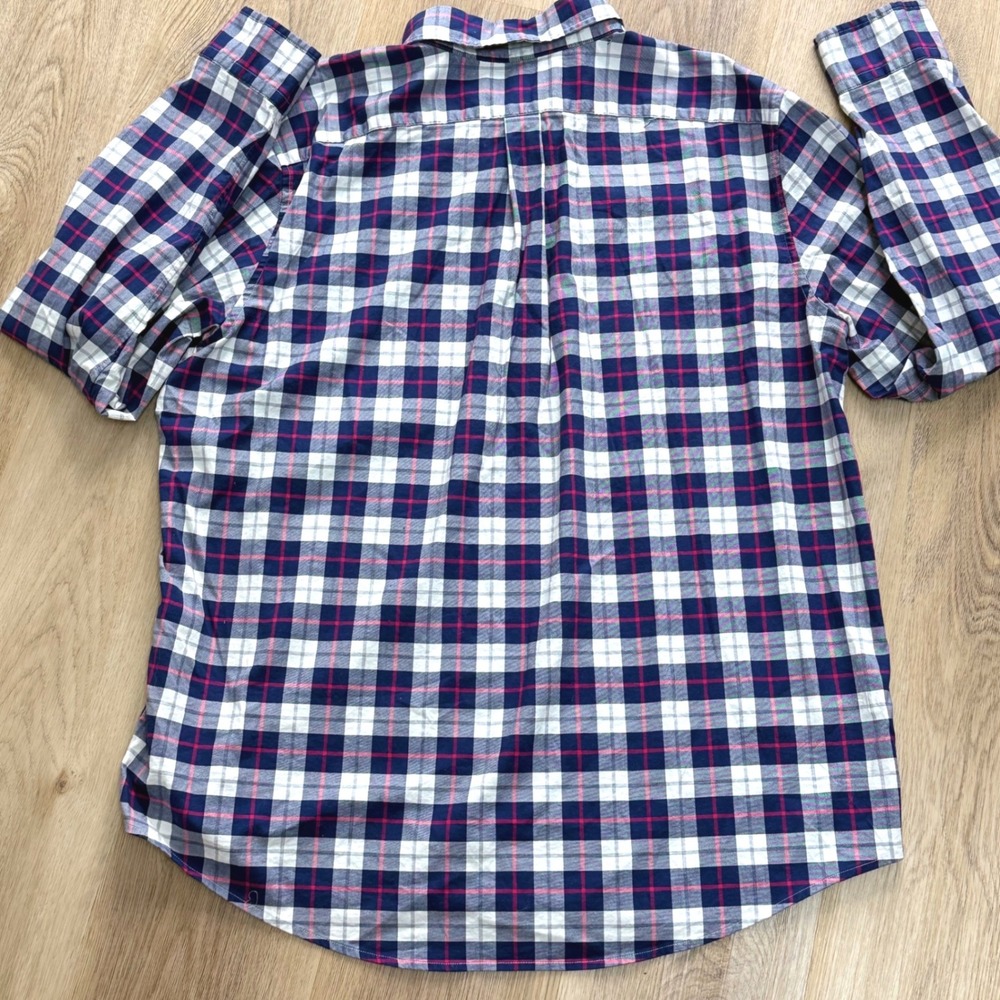 Vineyard Vines Navy/White/Pink Slim Fit Murray Shirt Mens XL Preppy Coastal Fall - Picture 10 of 10